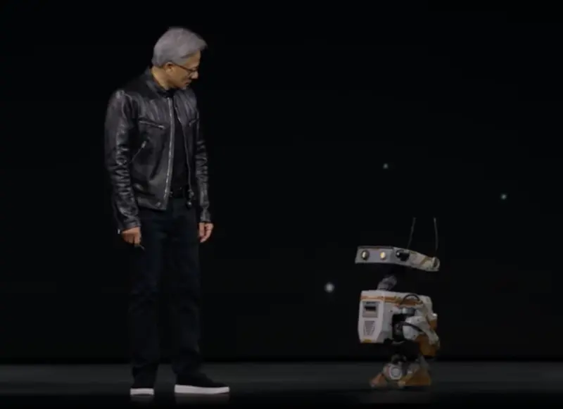 ▲輝達（NVIDIA）執行長黃仁勳近日預測，未來「人形機器人」將成主流。（圖／擷取自輝達YouTube直播）