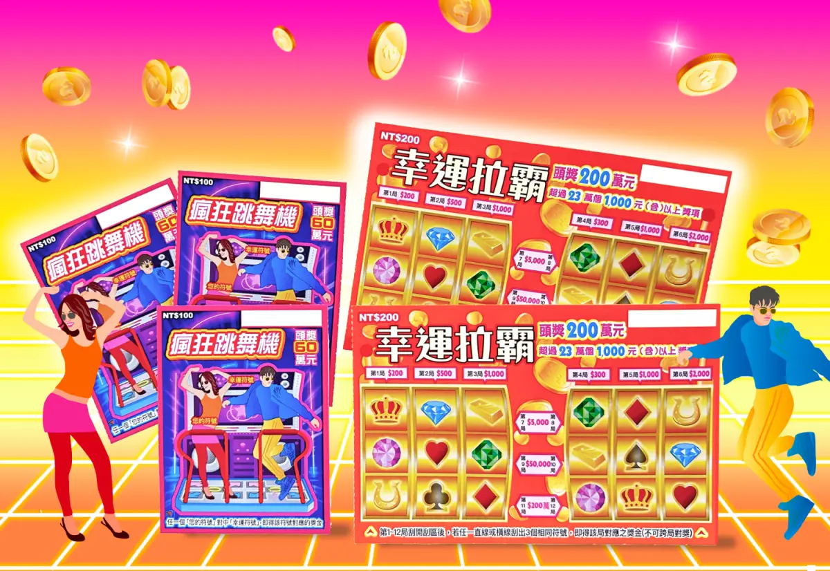 ▲台灣彩券公司今（19）日再推出兩款刮刮樂新品，總獎金破11億元，總獎項超過386萬個。（圖／台灣彩券公司提供）
