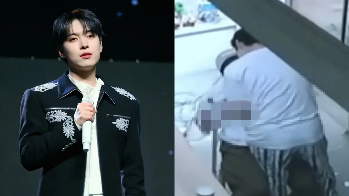 ▲OMEGA X成員輝粲遭控2022年凌晨時，摸胸性騷擾前公司「Spire娛樂」代表黃成宇的姜姓妻子。（圖／翻攝自X、YouTube TongTongCulture）