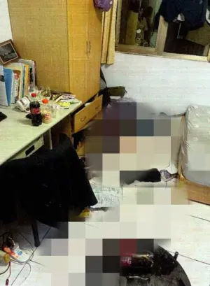 虐殺,新北市動保處,動保法,學姊 ▲案發現場滿地血跡凌亂不堪。(圖/翻攝畫面)