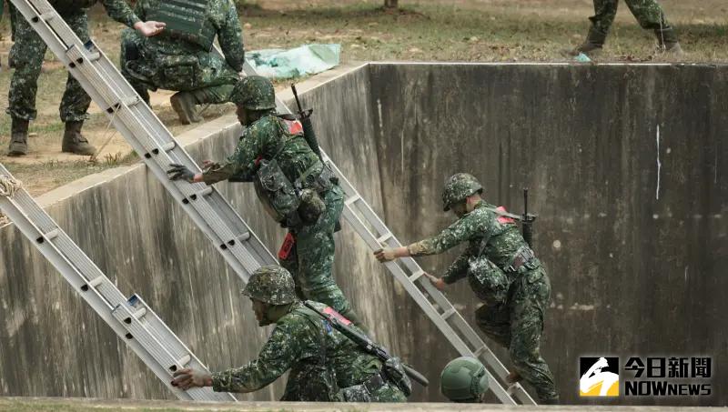 ▲1年義務役新兵鑑測「震撼教育」。(圖/記者呂炯昌攝,2024,03,20)