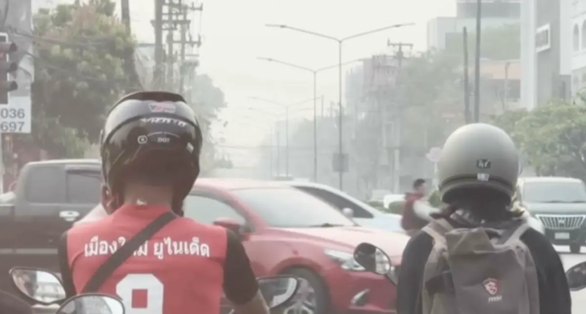 ▲泰國空氣污染嚴重，邁入高峰期。（圖／翻攝自影片）