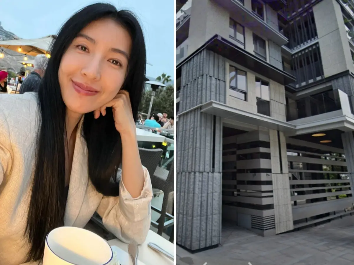 ▲楊謹華2014年買內湖6283萬元預售屋，快交屋時發現視野被網球中心遮蔽，因解約被建商索賠近千萬元違約金。（圖／翻攝楊謹華IG、Google Map）