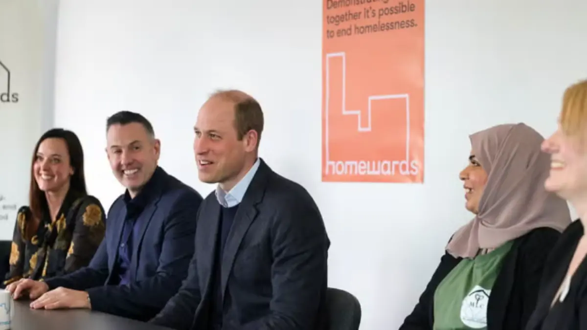 ▲英國威廉王儲19日於雪菲爾德出席活動時，感性提到妻子凱特，也是自從凱特1月動腹部手術後的首次。（圖／翻攝自倫敦旗幟晚報）