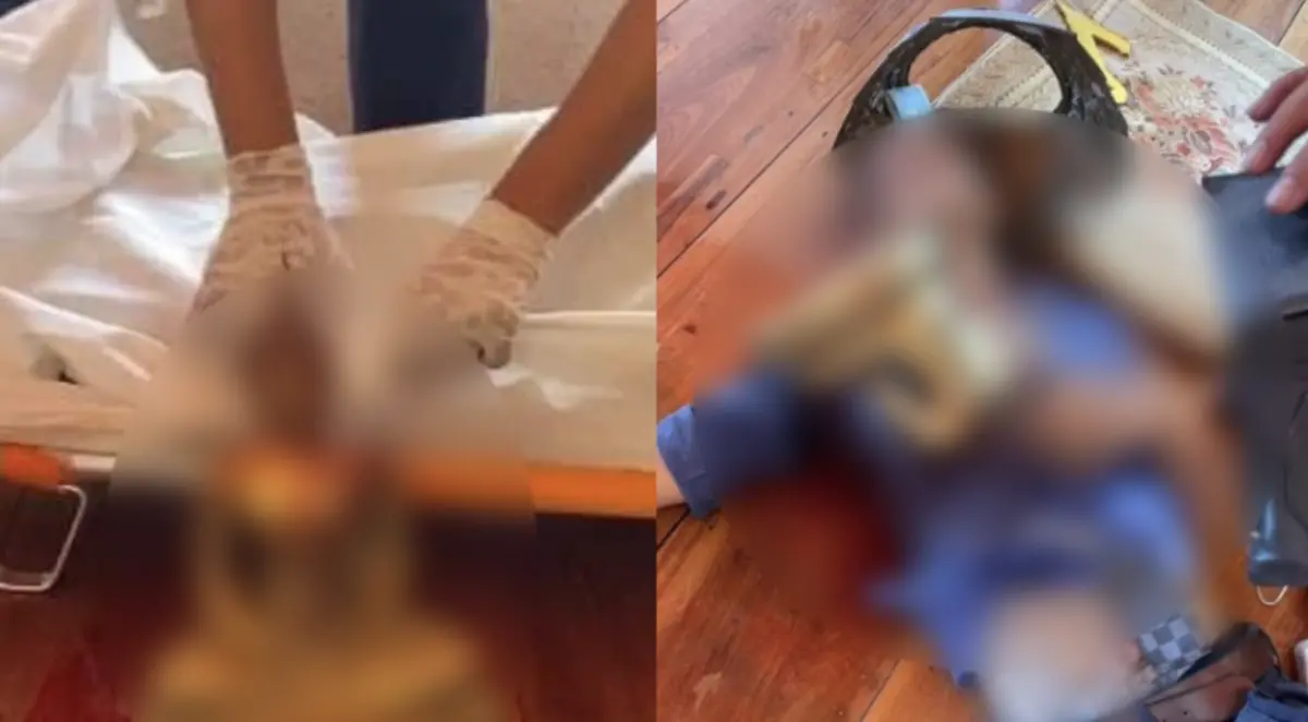 ▲艾克在空無一人的寺廟中倒臥於血泊中，而他的胸口則被一尊佛像刺穿。（圖／翻攝自臉書）