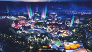 晚上的七龍珠樂園。(圖/翻攝七龍珠官網) ▲ 晚上的七龍珠樂園。(圖/翻攝七龍珠官網)