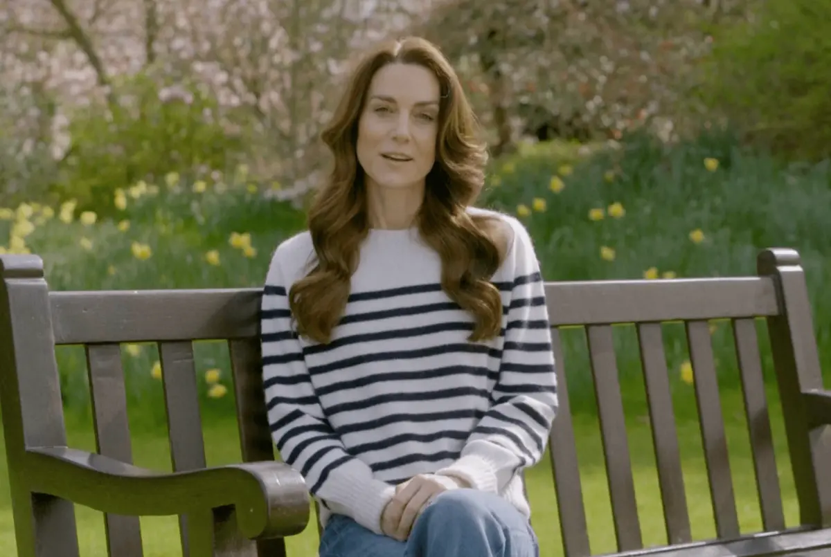 ▲英國凱特王妃現身，透過錄影方式宣布罹癌。（圖／截取自影片）