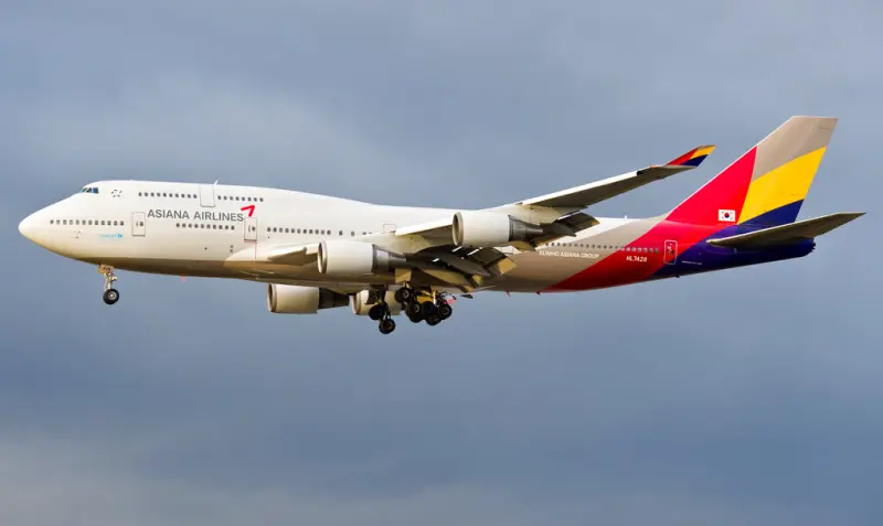 ▲韓亞航空波音747-400。（圖／AP）