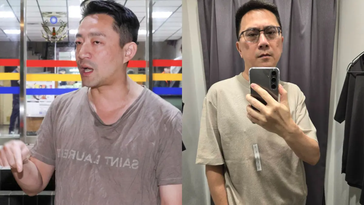 ▲汪小菲日前大鬧信義街頭所穿著的上衣，1件要價18000元，卻被弄得像鹹菜一樣皺。對此，486先生出手了，找到一件平價版上衣，直呼：「我家也有汪小菲！」（圖／FB）