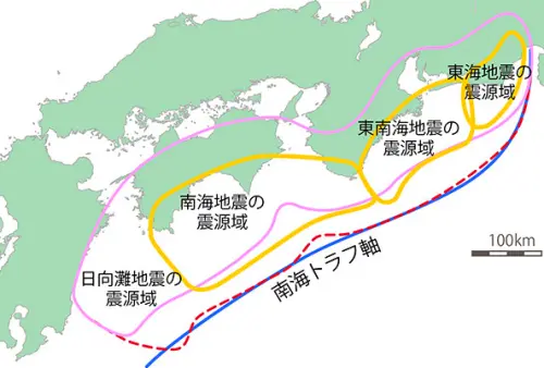 ▲南海海槽分為4個段落，主是菲律賓海板塊和歐亞大陸板塊的互相推擠導致，兩者交界點可能會發生大型地震。（圖／郭鎧紋提供）