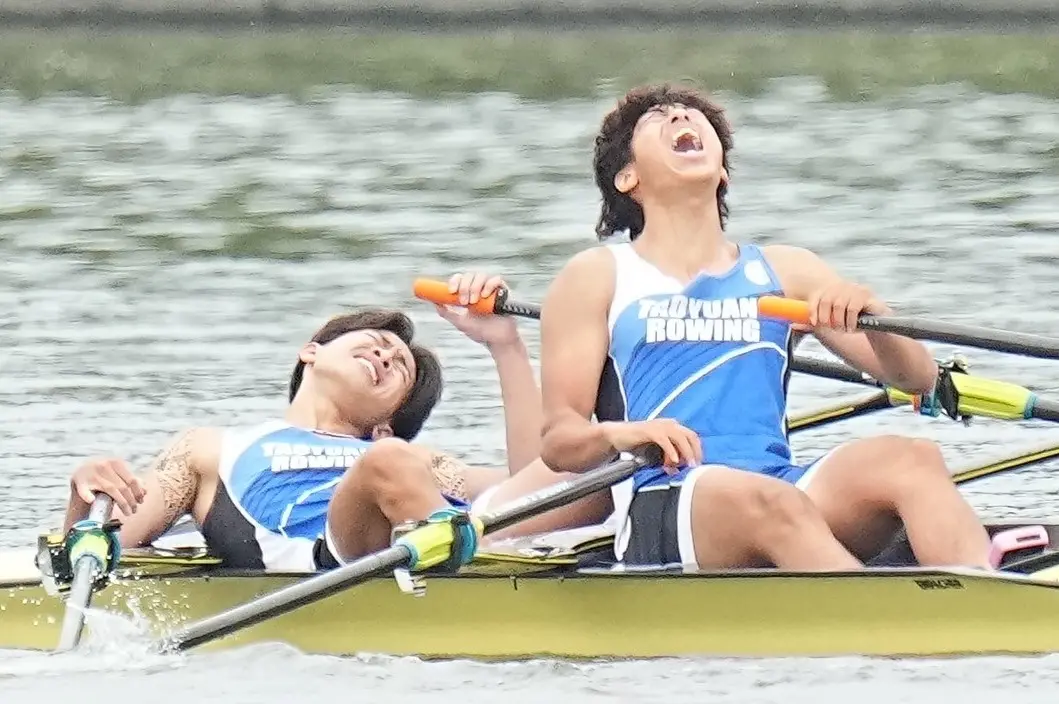 ▲石門國中張雯翔／張易峰拼盡全力摘下第一金。（圖／全中運提供）