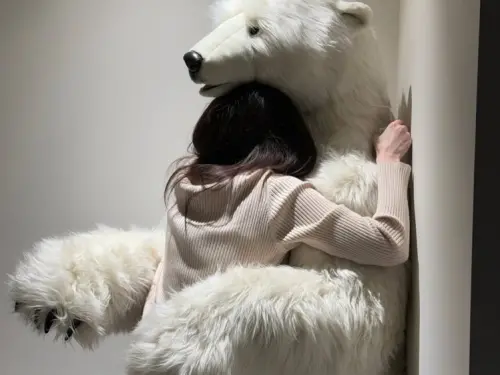 ▲韓韶禧澄清巨大北極熊玩偶是2021年購入，與柳俊烈毫無關係。（圖／翻攝自韓韶禧IG）
