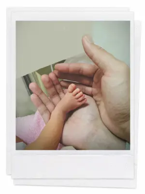 ▲李千娜貼出三寶的腳丫照，宣布順利產子。（圖／劇樂蹦娛樂提供）