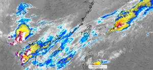 ▲預期這週末、清明節天氣不穩定，可以看看台灣附近周遭，閃電對流非常旺盛。（圖／翻攝自「氣象達人彭啟明」）