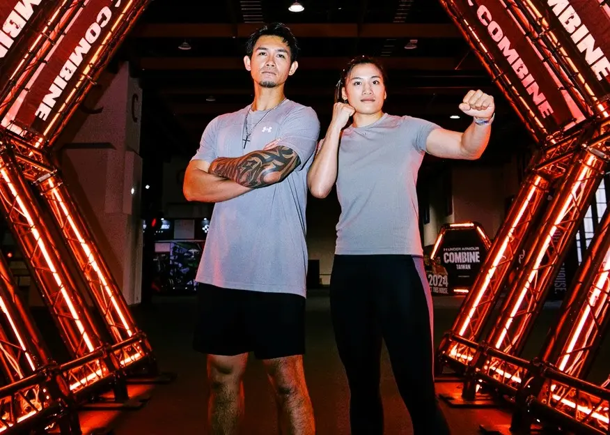 ▲拳擊女王陳念琴、職棒重砲手張志豪攜手出席品牌活動，並暢談近況。(圖/UA提供)