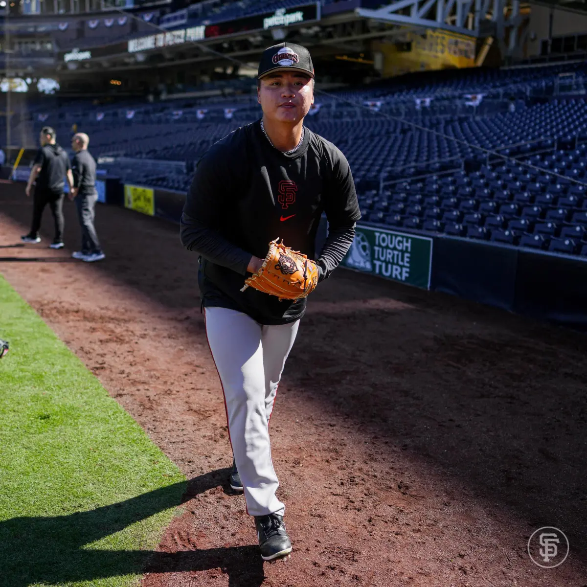 ▲鄧愷威驚喜上大聯盟，但並未上場投球。（圖／舊金山巨人IG)