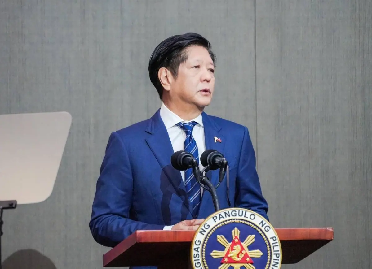 ▲菲律賓總統小馬可仕（Ferdinand Marcos Jr.）說明何時會啟動美菲共同防禦。 （圖／菲律賓總統府）