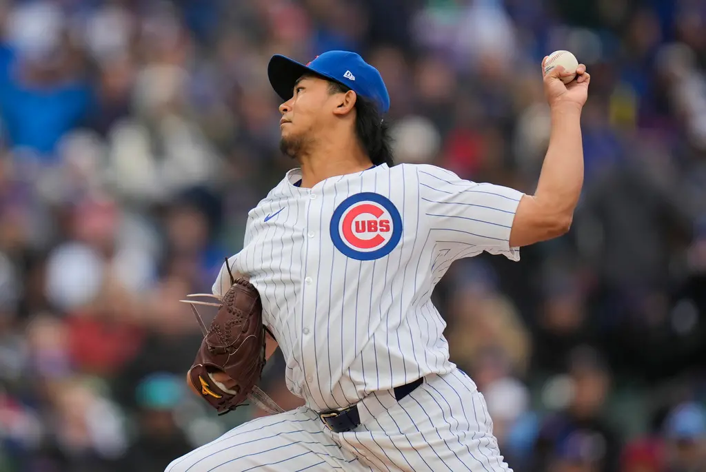 ▲今永昇太今(2)日迎來個人大聯盟初登板，表現相當亮眼，追平高懸123年紀錄，也率領小熊在本賽季主場首戰搶下勝利。（圖／美聯社／達志影像）