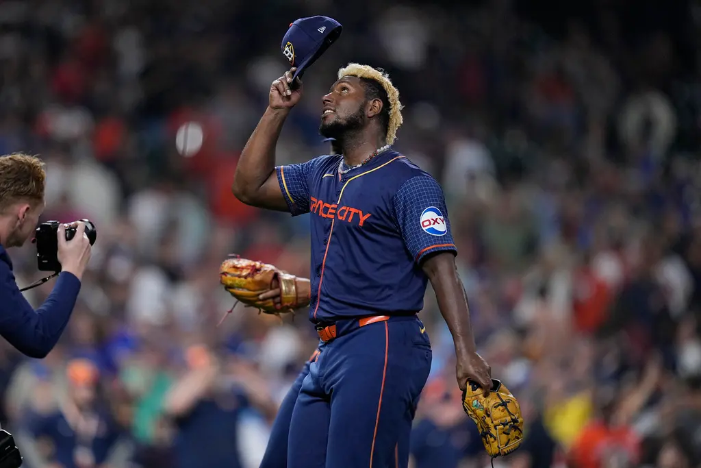 ▲太空人投手Ronel Blanco投出無安打比賽，成為大聯盟史上第323場無安打。（圖／美聯社／達志影像）