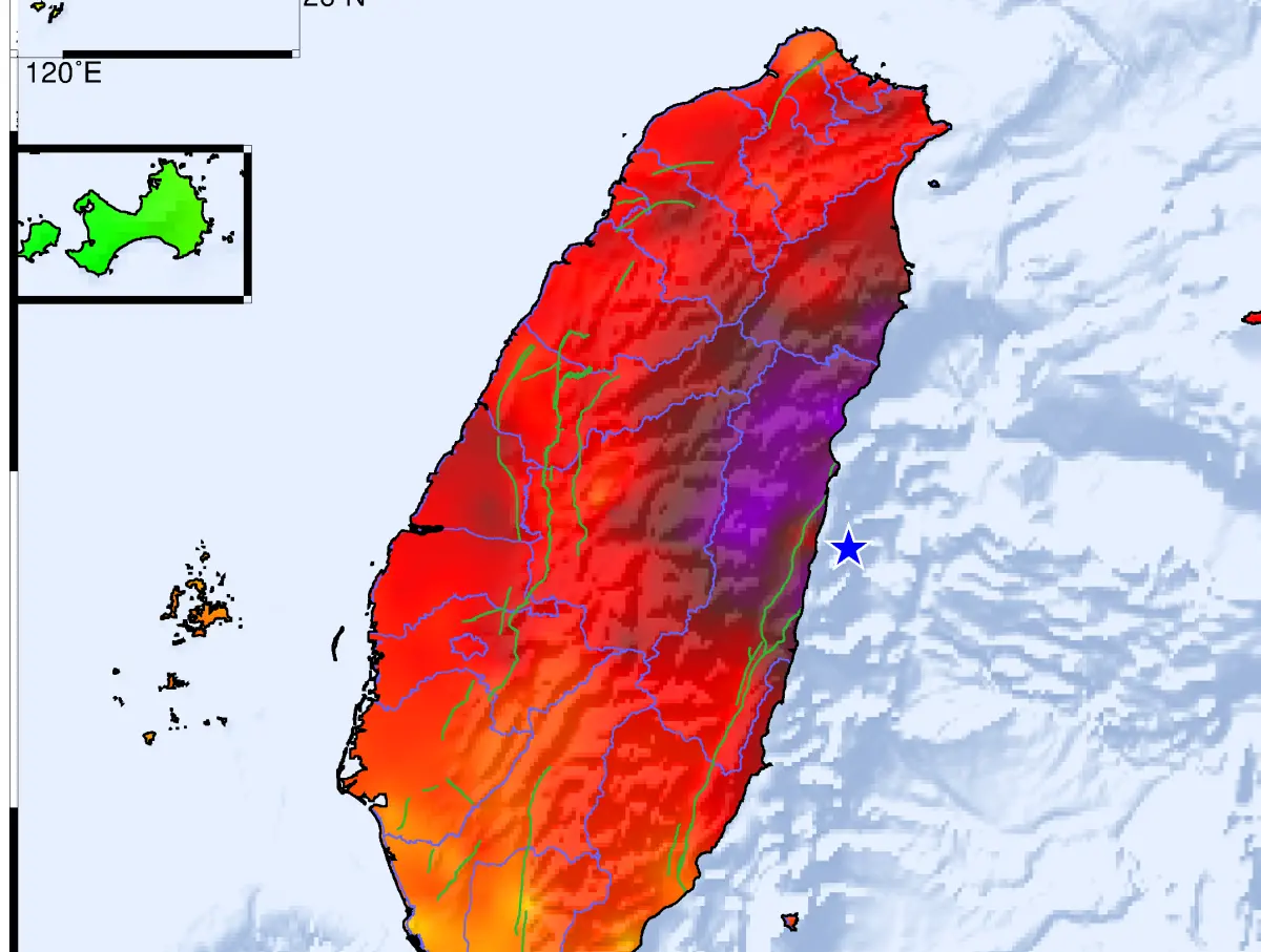 ▲中央氣象署地震中心主任吳健富表示，今早地震是1999年921大地震後，台灣附近芮氏規模最大的地震，發生主因是菲律賓海板塊向北隱沒到歐亞大陸板塊「交界處的能量釋放」。（圖／中央氣象署提供）