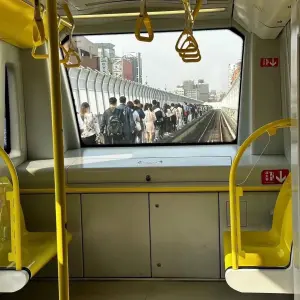 上午9時30分文湖線停駛,51部列車中共計有21部停於站間。(圖/民眾提供) ▲上午9時30分文湖線停駛,51部列車中共計有21部停於站間。(圖/民眾提供)