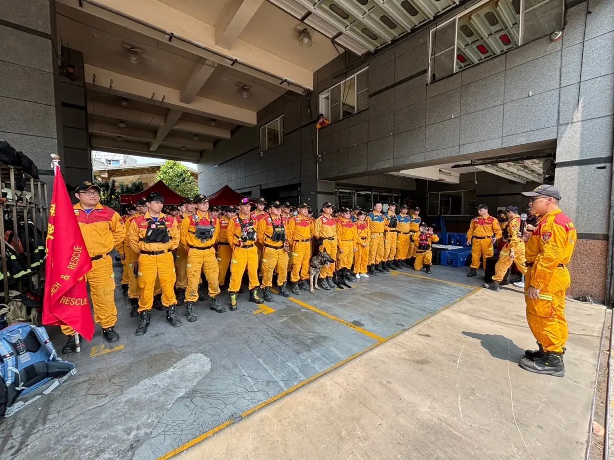 ▲北市特搜隊出發前往花蓮救災。（圖／北市府提供）