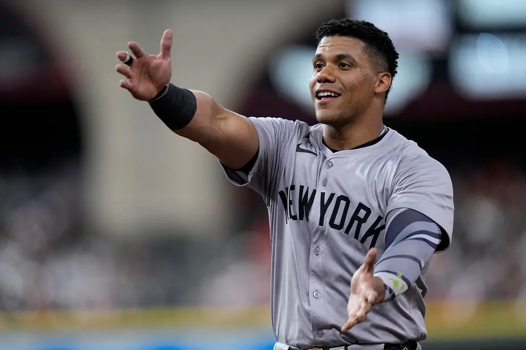 ▲根據報導，Juan Soto注定在本賽季結束進入自由市場，他將尋求一份與大谷翔平一樣的合約，且合約不能包含延遲付款。（圖／美聯社／達志影像）