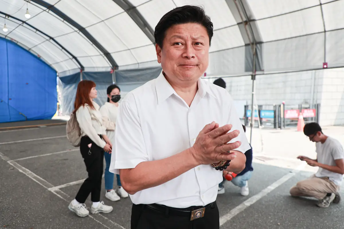 ▲傅崐萁呼籲勿造口業。（圖／記者葉政勳攝）