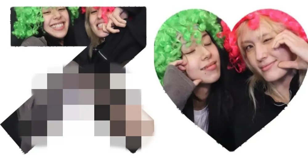 ▲TWICE彩瑛（左）分享和SOMI掀上衣，露出半個胸部的照片，緊急刪照片卻來不及。（圖／彩瑛IG）