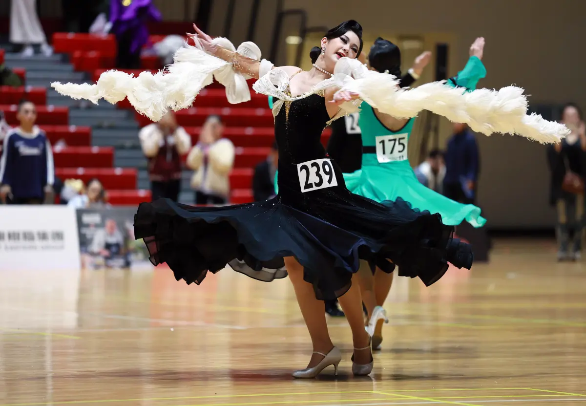 ▲儀珊現在世界舞蹈總會青少年二級女子單人標準舞的世界排名第一。（特約攝影 /郭運復攝）