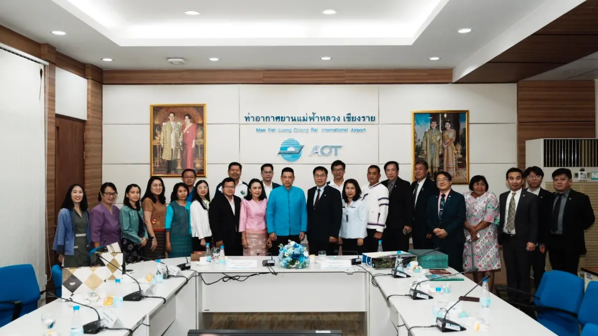 ▲黃偉哲一行訪問泰北第二大的清萊國際機場(Chiang Rai International Airport)，並與清萊府文化、農業、經濟部門官員以及機場管理公司高層見面交流。(圖／台南市政府提供)