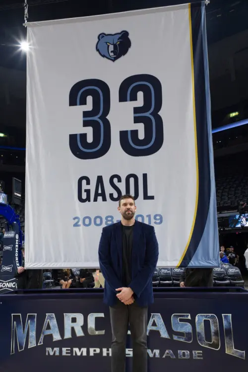 ▲Marc Gasol目前仍是灰熊隊史上多項紀錄保持人，他在退休後球團決定退役其球衣號碼。（圖／美聯社／達志影像）