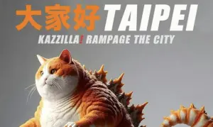 驚現「貓吉拉」！巨大萌物降臨台北　泰國導演超萌AI繪圖曝
