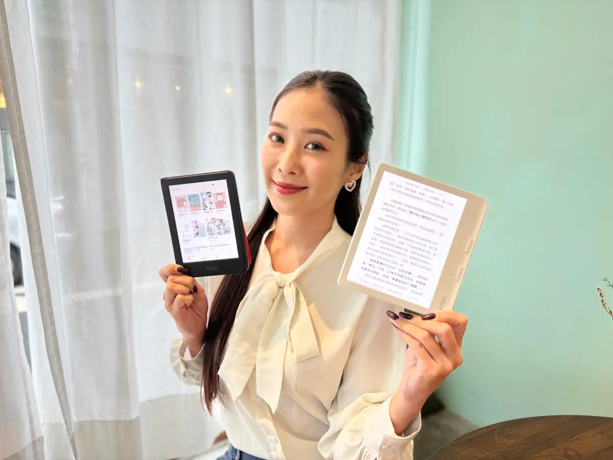 ▲樂天 Kobo首推彩色電子書閱讀器，可以提高閱讀體驗。（圖／記者周淑萍攝）