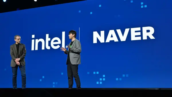 ▲美國晶片巨頭英特爾（Intel）與韓國網路巨頭Naver攜手合作，兩家公司率先宣布將聯合成立AI晶片研究所，以反制輝達（Nvidia）AI晶片市場的絕對主宰地位。（圖／翻攝自《Pulse news》）