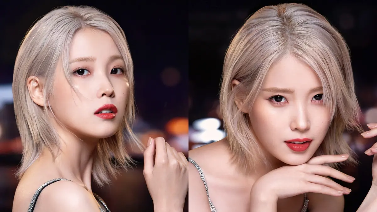 ▲雅詩蘭黛昨（11）日宣布IU將擔任品牌全球宣傳大使，也是該品牌首位韓國籍藝人，IU的金髮紅唇超美宣傳照曝光，粉絲們紛紛大讚：「好美！」（圖／翻攝自雅詩蘭黛臉書）