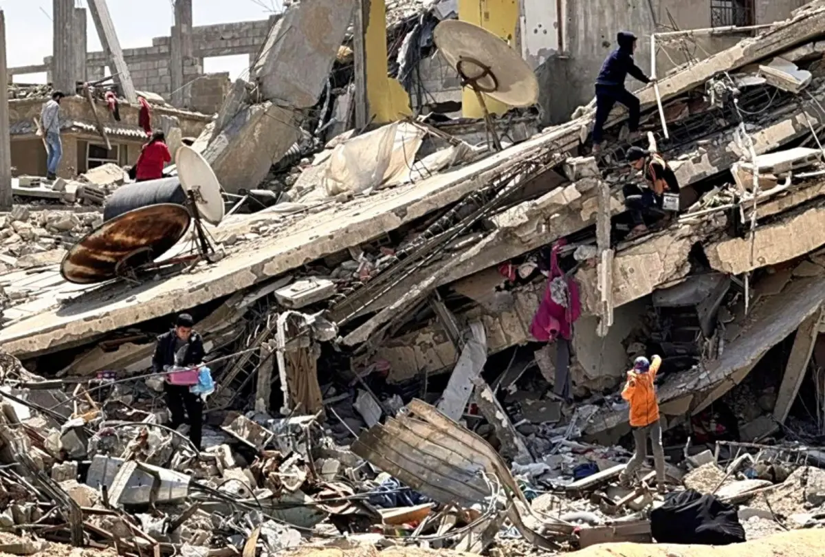 ▲以色列持續對加薩地區展開猛烈攻擊。（圖／美聯社／達志影像）