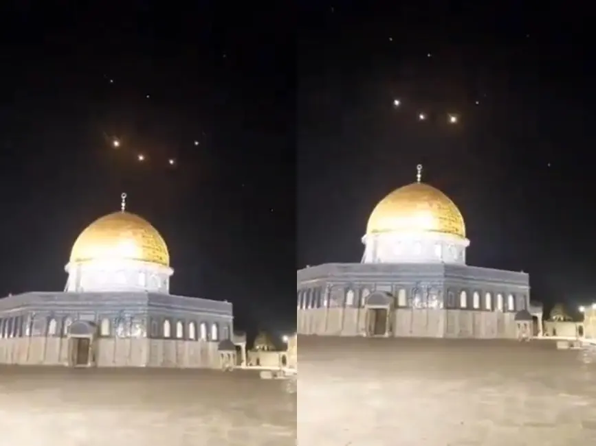 ▲ 伊朗空襲以色列，以色列開啟鐵穹防空系統攔截導彈。（圖／翻攝自Ambassador Gilad Erdan גלעד ארדＸ）