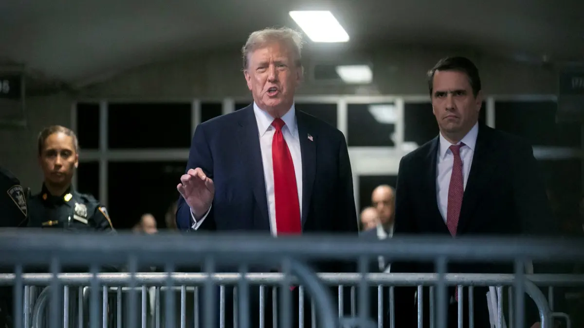 ▲美國前總統川普的「封口費案」週三在紐約曼哈頓的刑事法院開審，但第一天陪審團未能達成共識，審判將繼續進行。資料照。（圖／美聯社／達志影像）