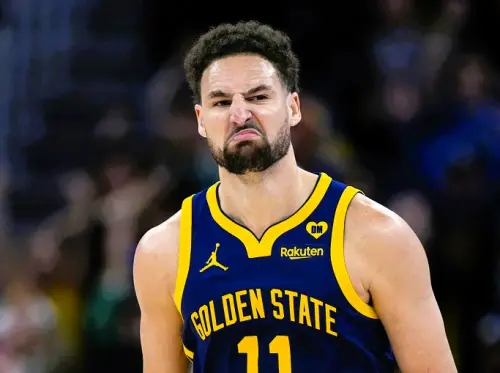 Klay Thompson本場比賽表現掙扎,全場10投0中,一分未得。(圖/美聯社/達志影像) ▲Klay Thompson附加賽比賽表現掙扎,全場10投0中,一分未得。(圖/美聯社/達志影像)