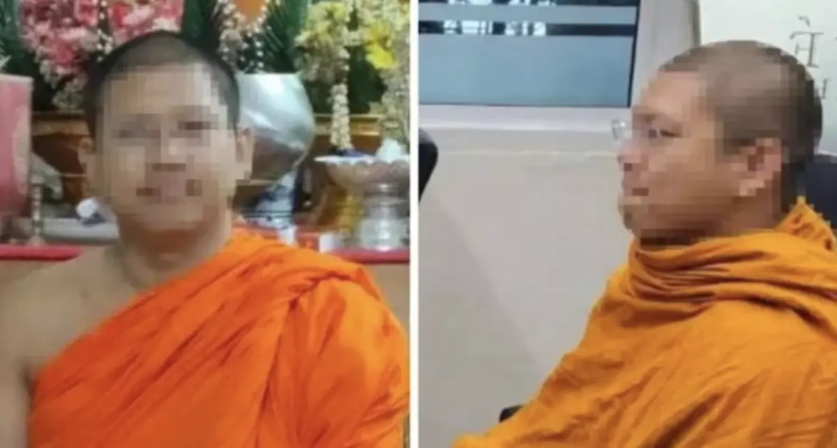 ▲一名妻子出軌和尚，被老公捉姦在床，圖為外遇對象。（圖／翻攝自臉書）