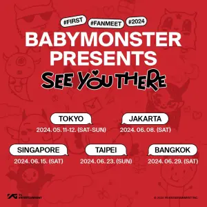 ▲「YG娛樂」宣布BABYMONSTER亞洲巡迴粉絲見面會，將在6月23日舉辦台灣站見面會。（圖／翻攝自理想國娛樂臉書）