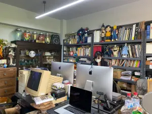 ▲蕭青陽工作空間。(圖/記者徐銘穗攝) ▲蕭青陽工作空間。(圖/記者徐銘穗攝)