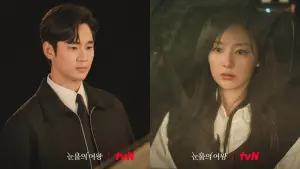 ▲金秀賢（左）、金智媛（右）2人「雙金聯手」，成就《淚之女王》超高收視率。（圖／翻攝自tvN臉書）