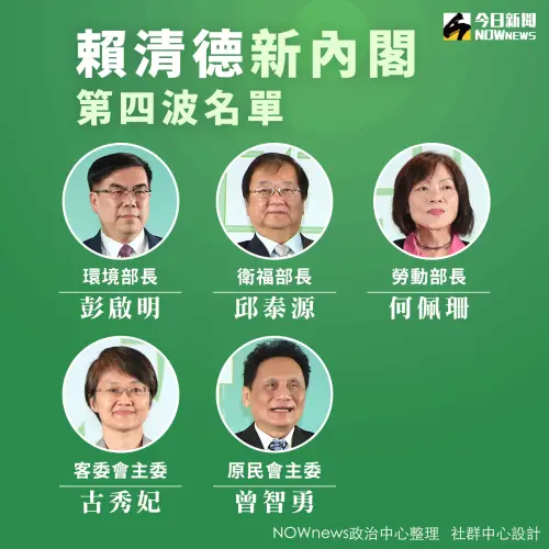 ▲卓榮泰今天公布第四波內閣名單。（圖／今日新聞製圖）