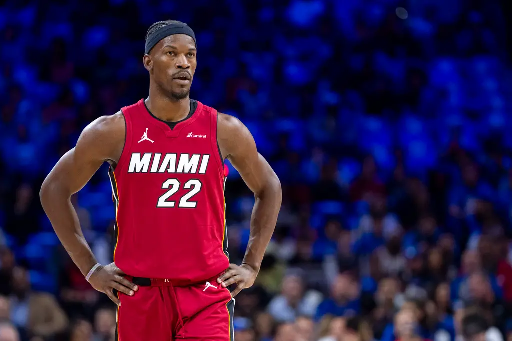 ▲ 「士官長」Jimmy Butler想要頂薪續約，他可能會被熱火交易，若果真如此，金州勇士預計會有興趣開啟對話。（圖／美聯社／達志影像）