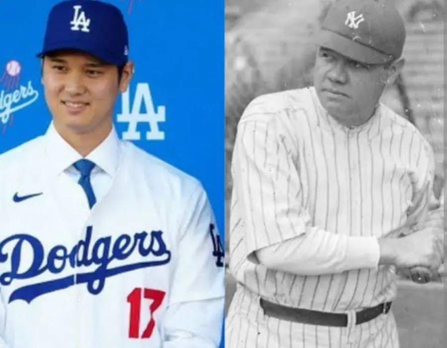 ▲洛杉磯道奇二刀流好手大谷翔平，與「棒球之神」貝比魯斯（Babe Ruth）投打數據有驚人巧合。（圖／美聯社／達志影像）