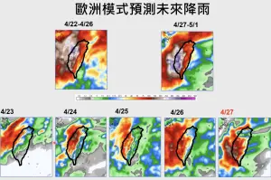 ▲本週2波鋒面影響，週二、週三彰化以北雨勢較大，週四過後台中以南降雨較劇烈。（圖／賈新興YouTube）