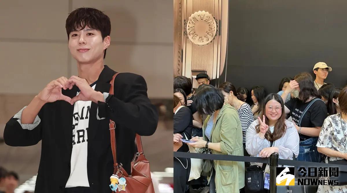 ▲粉絲無畏花蓮頻繁餘震，一早就到台北101等待朴寶劍（左）。（圖／記者陳雅蘭、葉政勳攝）