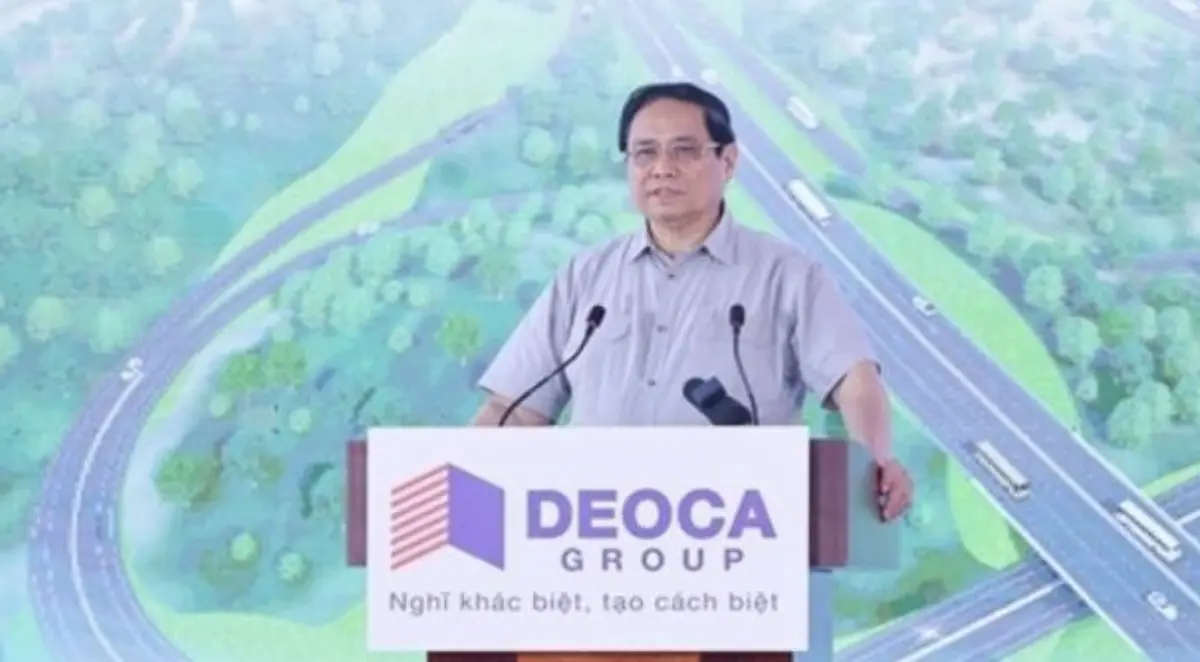 ▲越南政府總理范明正在21日上午出席諒山省往芝陵段高速公路項目的開工儀式。（圖／翻攝自臉書）